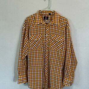Retro/vintage men’s pearl snap button down XL